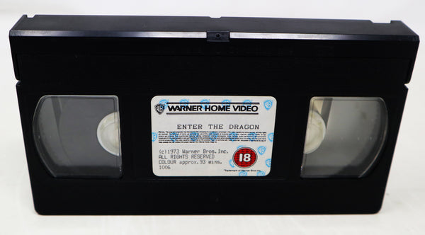 Vintage 1988 80s Warner Home Video Bruce Lee Enter The Dragon PAL VHS (Video Home System) Tape Martial Arts Retro Movie Film
