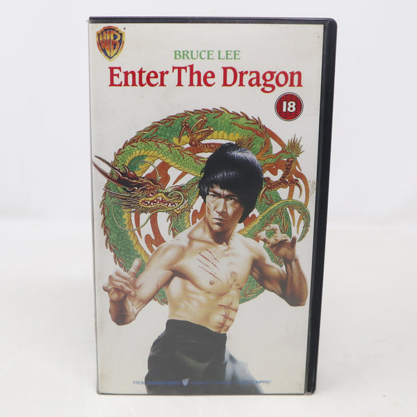 Vintage 1988 80s Warner Home Video Bruce Lee Enter The Dragon PAL VHS (Video Home System) Tape Martial Arts Retro Movie Film
