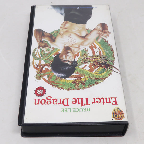 Vintage 1988 80s Warner Home Video Bruce Lee Enter The Dragon PAL VHS (Video Home System) Tape Martial Arts Retro Movie Film