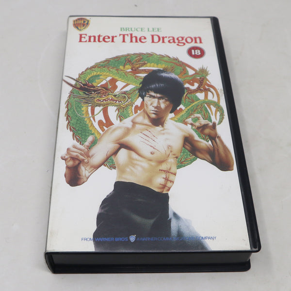 Vintage 1988 80s Warner Home Video Bruce Lee Enter The Dragon PAL VHS (Video Home System) Tape Martial Arts Retro Movie Film