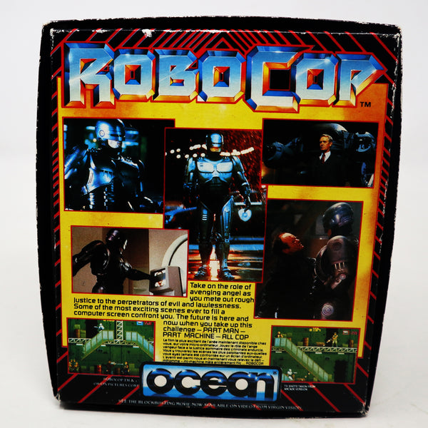 Vintage 1988 80s Commodore 64 C64 CBM 64 / 128 Ocean Robocop Cassette Tape Video Game Boxed + Poster