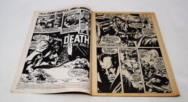 Vintage 1975 70s Marvel Comics Dracula Lives Comic Book No. 36 Issue Rare Retro