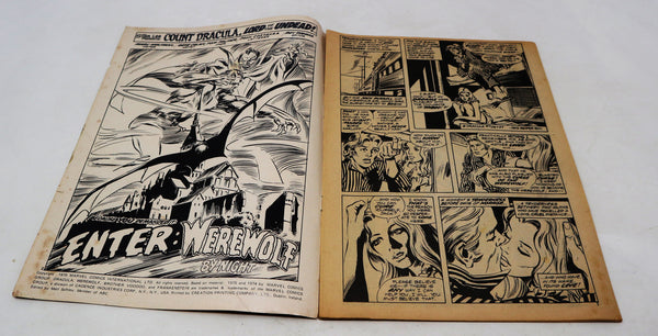 Vintage 1975 70s Marvel Comics Dracula Lives Comic Book No. 38 Issue Rare Retro