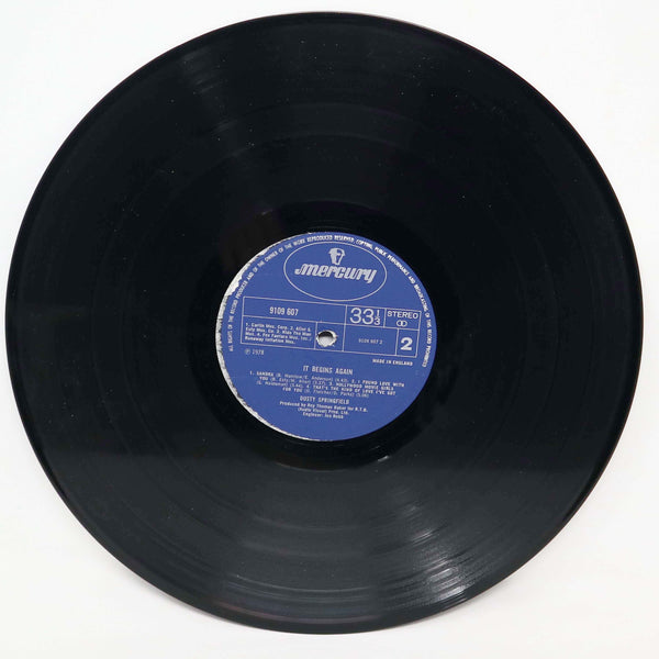 Vintage 1987 80s Mercury Dusty Springfield - It Begins Again.... 12" LP Album Vinyl Record UK Version
