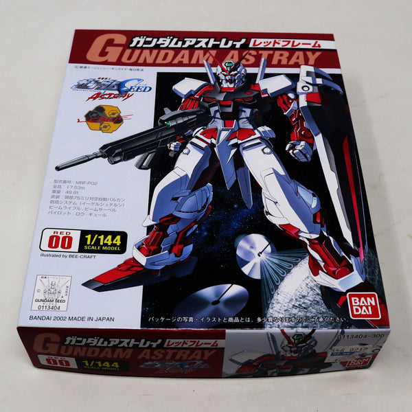 Vintage 2002 Bandai Gundam Seed Mobile Suit MBF-P02 Gundam Astray Red 00 1/144 Scale Model Kit Unassembled Boxed Japan Box