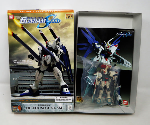 Vintage 2003 Bandai HG Gundam Seed Mobile Suit ZGMF-X10A Freedom Gundam 1/144 Scale Model Kit Assembled Boxed Japan