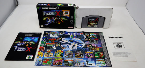 Vintage 1998 90s Nintendo 64 N64 F-Zero X Video Game Boxed Pal 1-4 Players