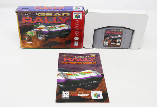 Vintage 1997 90s Nintendo 64 N64 Top Gear Rally Racing Video Game Boxed USA NTSC 1-2 Players