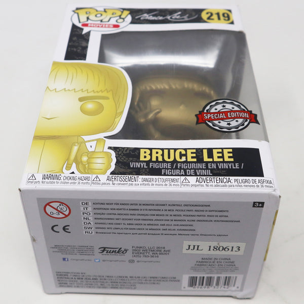 2018 Funko POP! Movies 219 Bruce Lee Vinyl Figure Boxed Gold Special Edition