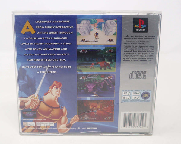 Vintage 1998 90s Playstation 1 PS1 Disney's Action Game Featuring Hercules Video Game Pal 1 Player