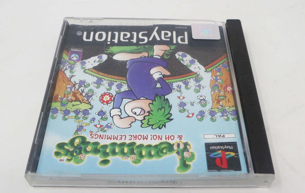 Vintage 1998 90s Playstation 1 PS1 Lemmings & Oh No! More Lemmings Video Game Pal 1 Player