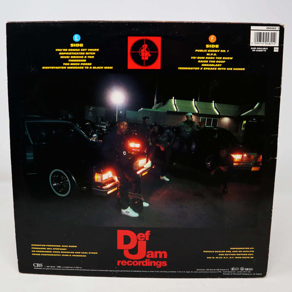 Vintage 1987 80s Def Jam Recordings Public Enemy - Yo! Bum Rush The Show 12" LP Album Vinyl Record UK & Europe Version