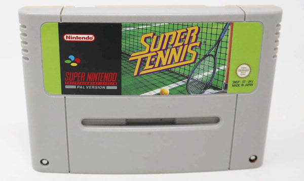 Vintage 1992 90s Super Nintendo Entertainment System SNES Super Tennis Cartridge Video Game Boxed Pal Version