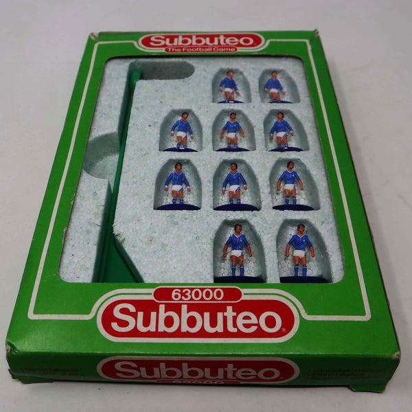 Vintage Subbuteo 63000 The Football Game Table Soccer Players Team Set Everton G43 Boxed