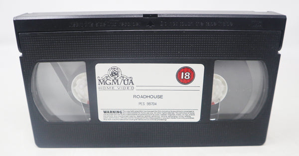 Vintage 1989 80s MGA / UA Home Video Patrick Swayze Road House PAL VHS (Video Home System) Tape Action Thriller Retro Movie Film