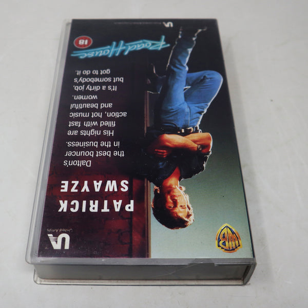 Vintage 1989 80s MGA / UA Home Video Patrick Swayze Road House PAL VHS (Video Home System) Tape Action Thriller Retro Movie Film