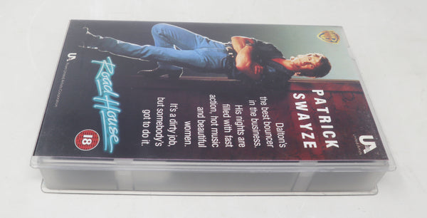 Vintage 1989 80s MGA / UA Home Video Patrick Swayze Road House PAL VHS (Video Home System) Tape Action Thriller Retro Movie Film