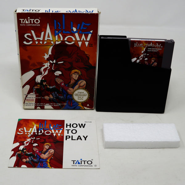 Vintage 1990s Nintendo Entertainment System NES Blue Shadow Video Game Boxed Pal A