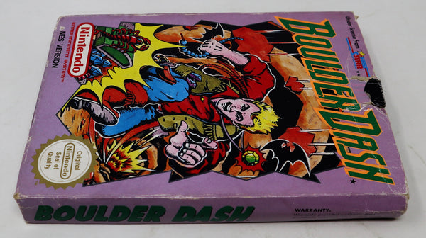 Vintage 1990 90s Nintendo Entertainment System NES Boulder Dash Video Game Boxed Pal