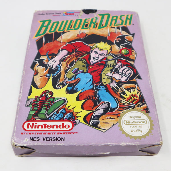Vintage 1990 90s Nintendo Entertainment System NES Boulder Dash Video Game Boxed Pal