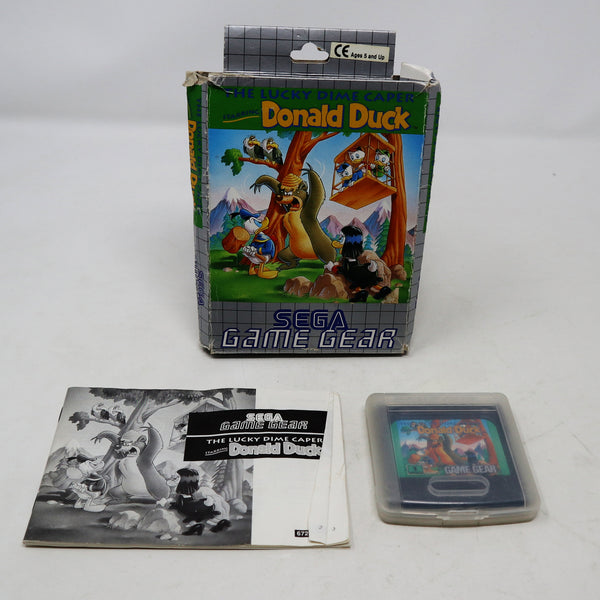 Vintage 1991 90s Sega Game Gear The Lucky Dime Caper Starring Donald Duck Cartridge Video Game Boxed Pal 1 Player