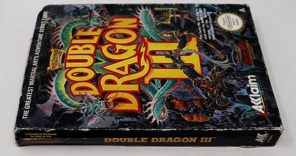 Vintage 1990 90s Nintendo Entertainment System NES Double Dragon III 3 The Sacred Stones Arcade Fighting Video Game Boxed Pal A
