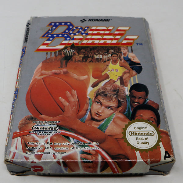 Vintage 1988 80s Nintendo Entertainment System NES Double Dribble Basketball Video Game Boxed Pal A