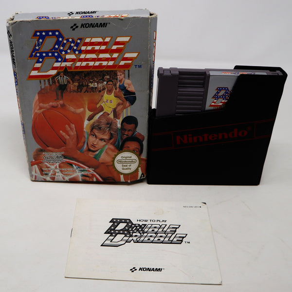 Vintage 1988 80s Nintendo Entertainment System NES Double Dribble Basketball Video Game Boxed Pal A
