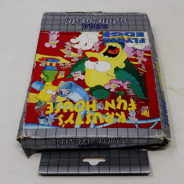 Vintage 1992 90s Sega Game Gear Krusty's Fun House Cartridge Video Game Boxed Pal 1 Player The Simpsons Rare