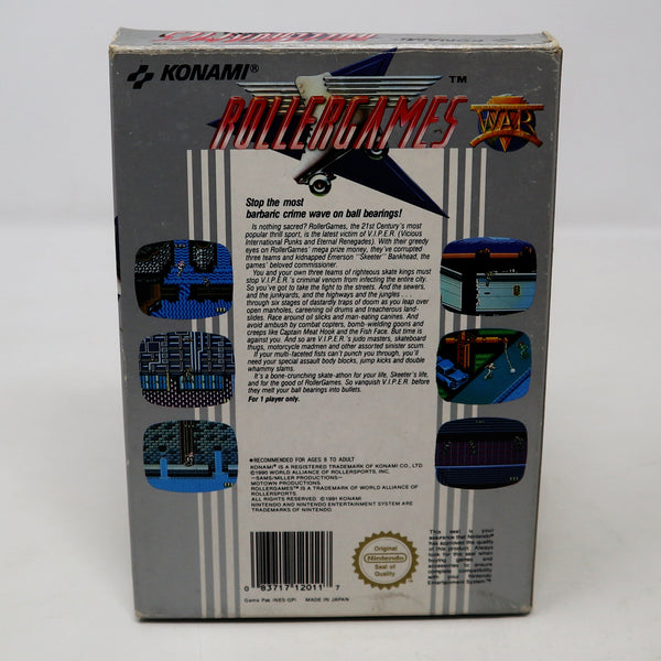 Vintage 1991 90s Nintendo Entertainment System NES RollerGames Roller Games Video Game Boxed Pal A