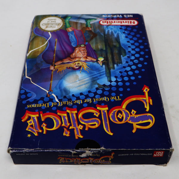 Vintage 1991 90s Nintendo Entertainment System NES Solstice The Quest For The Staff Of Demnos Video Game Boxed Pal