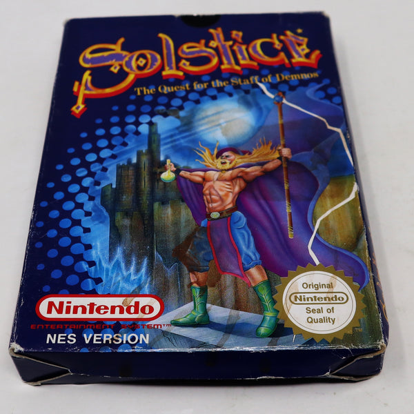 Vintage 1991 90s Nintendo Entertainment System NES Solstice The Quest For The Staff Of Demnos Video Game Boxed Pal