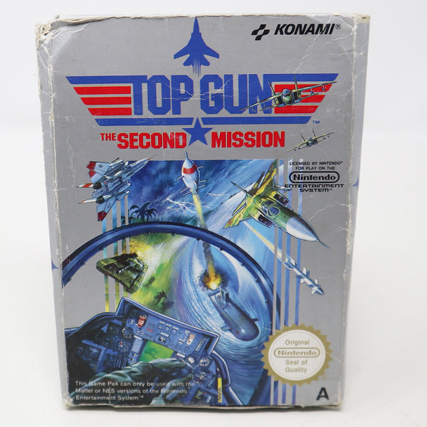 Vintage 1991 90s Nintendo Entertainment System NES Top Gun The Second Mission Video Game Boxed Pal A