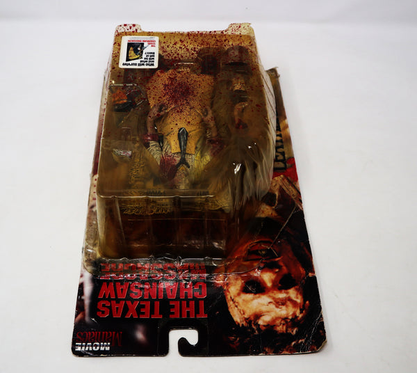 Vintage 1998 90s Movie Maniacs Series 1 The Texas Chainsaw Massacre Leatherface Figure Bloody Version Opened With Packaging Card Rare