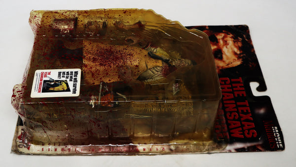 Vintage 1998 90s Movie Maniacs Series 1 The Texas Chainsaw Massacre Leatherface Figure Bloody Version Opened With Packaging Card Rare