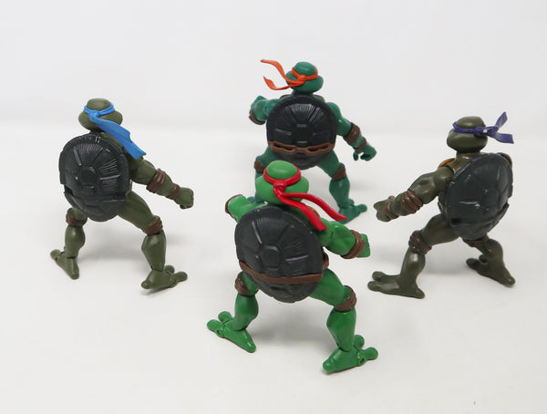 Vintage 2002 Playmates Toys Teenage Mutant Ninja Turtles (TMNT) Lot 4 Action Figures (Donatello, Michaelangelo, Leonardo and Raphael)
