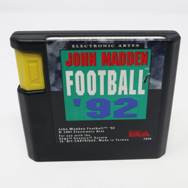 Vintage 1991 90s Sega Genesis Mega Drive Megadrive John Madden Football '92 16-Bit Cartridge Video Game PAL 1 or 2 Players