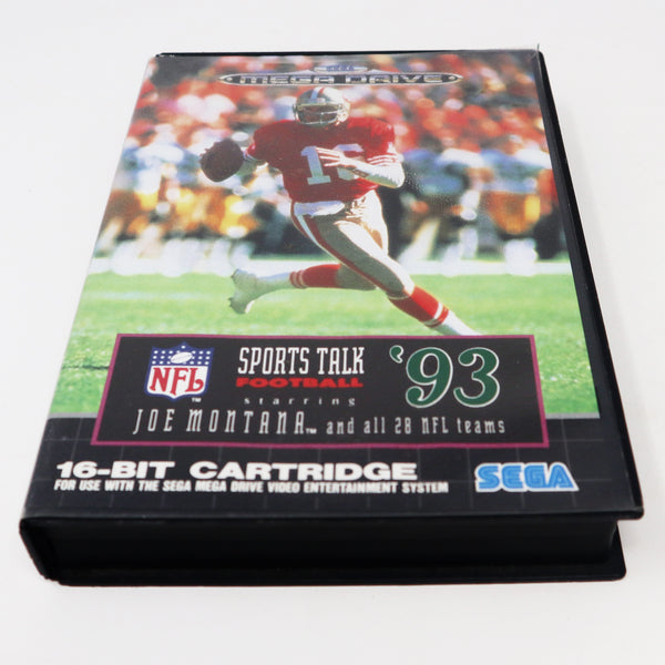 Vintage 1992 90s Sega Mega Drive Megadrive Sports Talk Football '93 Starring Joe Montana And All 28 NFL Teams 16-Bit Cartridge Video Game PAL 1 or 2 Players