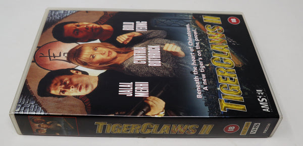 Vintage 1999 90s Tiger Claws II 2 VHS Video Home System Tape Rare Big Box Version Jahal Merhi Cynthia Rothrock Bolo Yeung Martial Arts Rare Blockbuster Video Ex-Rental