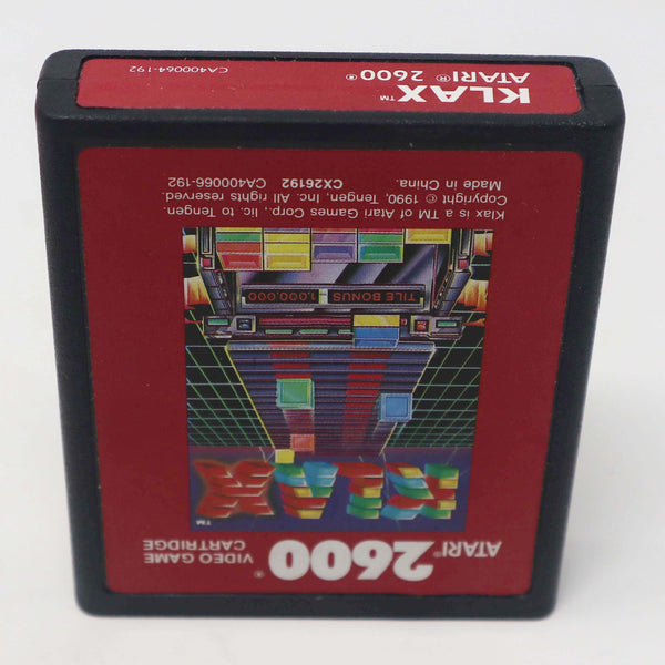 Vintage 1990 90s Atari 2600 Klax CX26192 Video Game Cartridge For The Atari Video Computer System Boxed