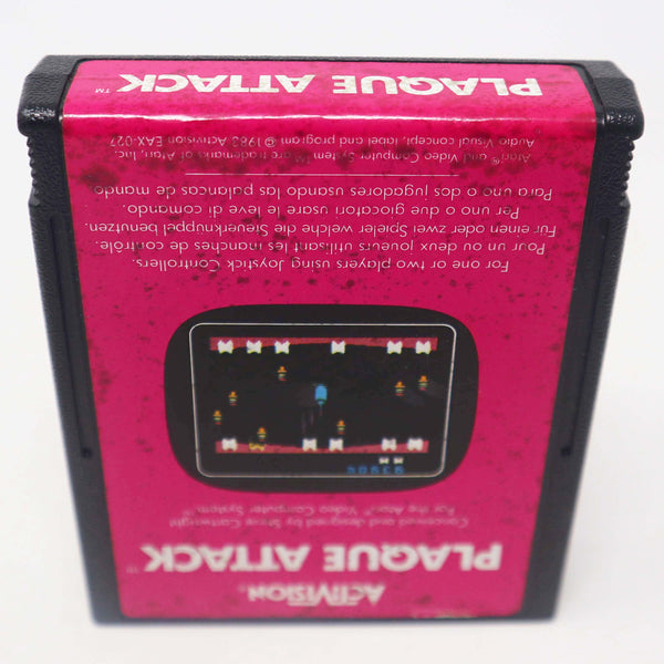 Vintage 1983 80s Atari 2600 Plaque Attack EAX027 Video Game Cartridge For The Atari Video Computer System Boxed