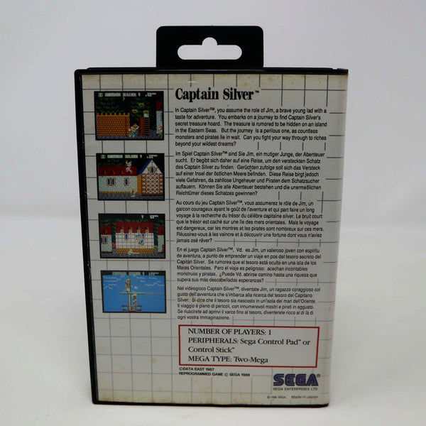 Vintage 1988 80s Sega Master System Captain Silver Cartridge Video Game Pal 1 Player