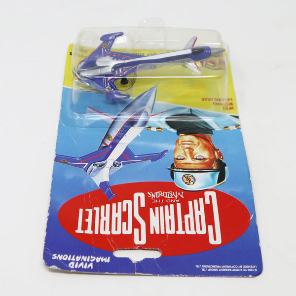 Vintage 1993 90s Vivid Imaginations Captain Scarlet And The Mysterons Captain Blue's Spectrum Jet Liner Vehicle Carded MOC