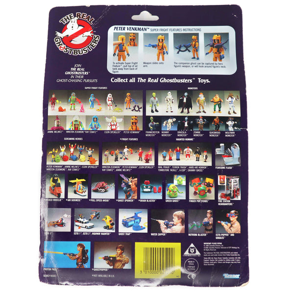 Vintage 1986 80s Kenner The Real Ghostbusters Super Fright Features Peter Venkman Action Figure Carded MOC