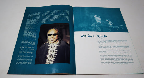 Vintage 90s Stevie Wonder RNIB Concerts 1995 Royal Albert Hall Tour Concert Programme Program Book In Aid Of Royal National Institute For The Blind
