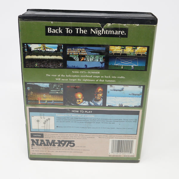 Vintage 1990 90s SNK Neo-Geo AES Nam-1975 Video Game Japan