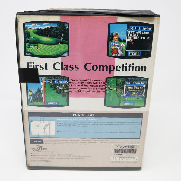Vintage 1990 90s SNK Neo-Geo AES Top Player's Golf Video Game Japan