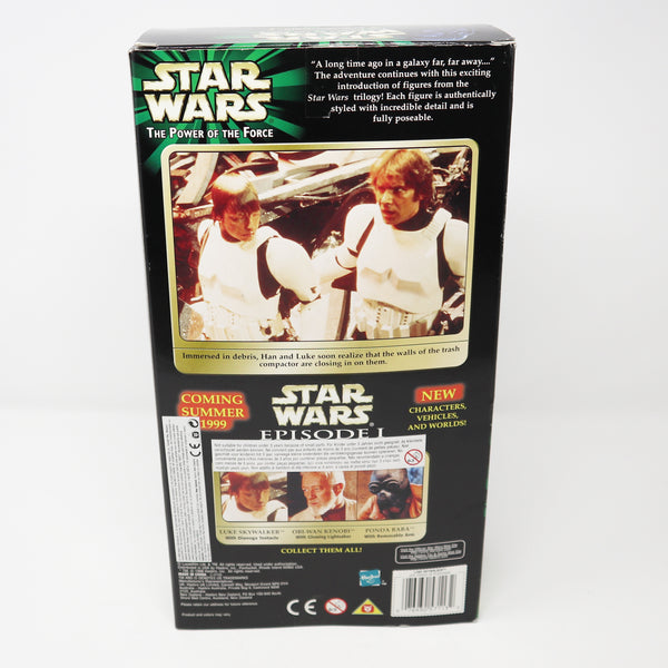 Vintage 1998 90s Hasbro Star Wars The Power Of The Force POTF Luke Skywalker Fully Poseable 12" Action Figure Boxed