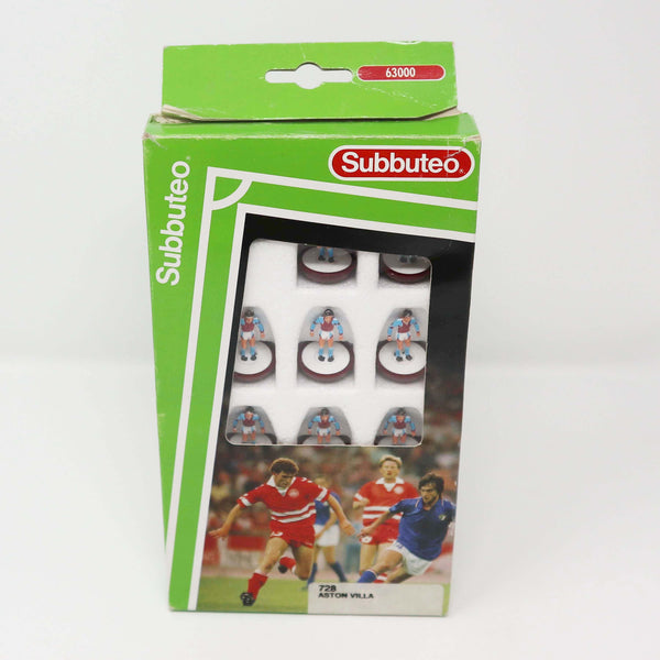 Vintage Subbuteo 63000 The Football Game Table Soccer Players Team Set Aston Villa 728 Boxed