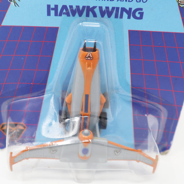 Vintage 1983 80s Bandai Gerry Anderson & Christopher Burr's Terrahawks Hawkwing Pull Back - Wind And Go Space Vehicle Prod. 988718 Carded MOC